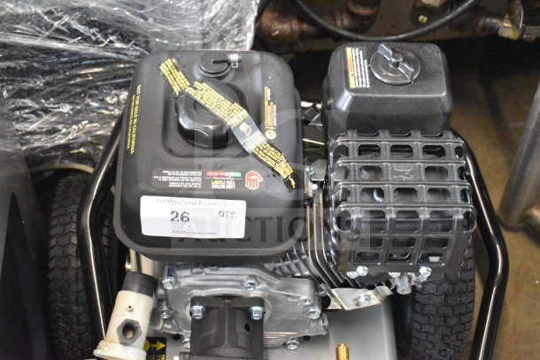 Simpson PS61370 Pro Series gas pressure washer, 3700-PSI, 2.5-GPM, AAA Triplex pump. New condition, tags and labels intact.