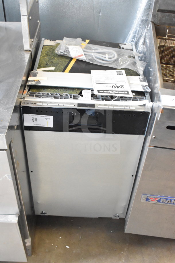 Bosch SPV68C73UC/44 undercounter dishwasher, 120V, 1 Phase. New condition with original packaging and manuals included.