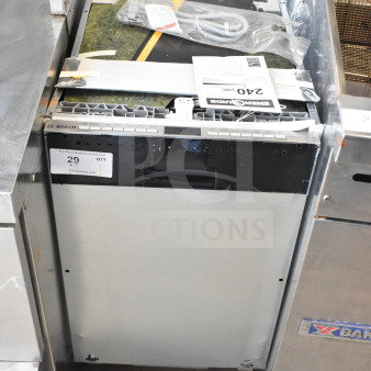 Bosch SPV68C73UC/44 undercounter dishwasher, 120V, 1 Phase. New condition with original packaging and manuals included.