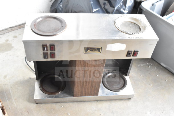 Bunn VPS Commercial Coffee Machine, stainless steel, dual warmers, model VPS, 120V, 1 phase, used condition.