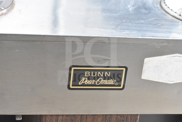 Bunn VPS Commercial Coffee Machine, stainless steel, 120V, 1 Phase, Bunn Pour-O-Matic label visible.