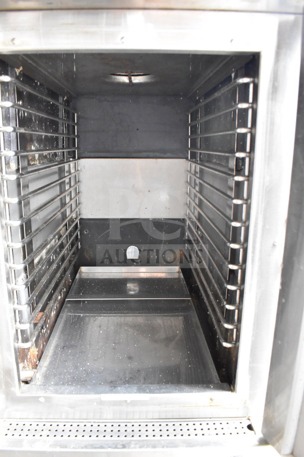Stellar Sirius commercial steam cabinet, natural gas, two-deck, 26,000 BTU, stainless interior, spacious, used condition.