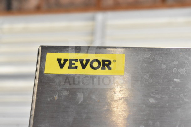 Vevor Commercial Countertop Sausage Stuffer, stainless steel, sturdy construction, Vevor label on surface.