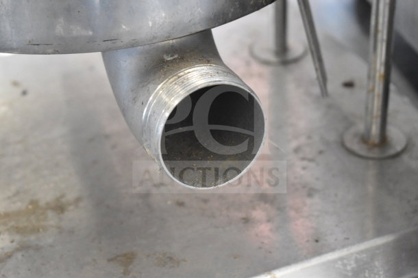 Vevor Commercial Countertop Sausage Stuffer, stainless steel nozzle, sturdy construction, used condition, ideal for high-capacity use.