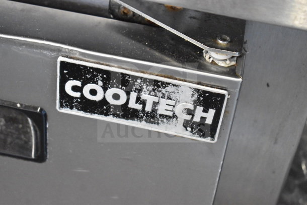 Cooltech CTR-36LB 2 Door Undercounter Cooler, black logo, stainless steel, 115V, 1 Phase, minor wear on label.