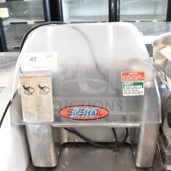 Biro Sir Steak Countertop Meat Tenderizer, 115 Volts, 1 Phase, visible safety instructions and brand label, used condition.