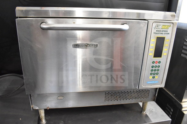 Turbochef NGC commercial rapid cook oven, stainless steel, 208/240V, 1 phase, visible control panel, used condition.