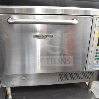 Turbochef NGC commercial rapid cook oven, stainless steel, 208/240V, 1 phase, visible control panel, used condition.