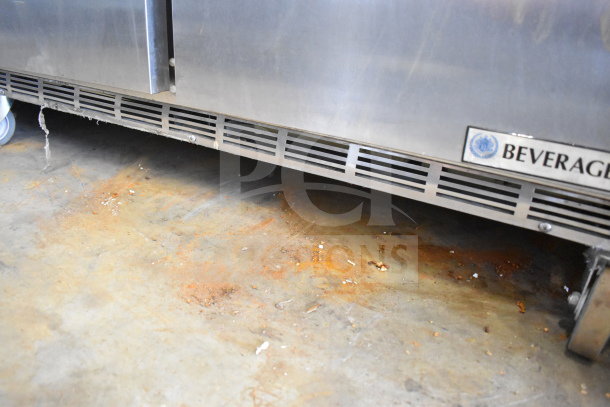 Beverage Air WTRF48A-1-SA-A undercounter freezer on casters, 115V, visible wear, commercial use.