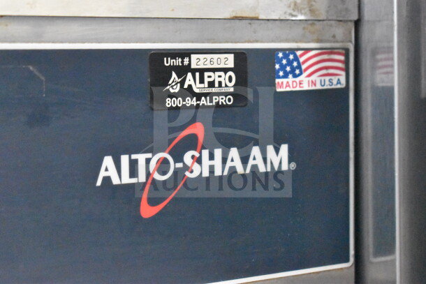 Alto Shaam 750-S heated holding cabinet, commercial casters, Model 750-S, 120V, 1 Phase, Unit #22602, Made in USA.