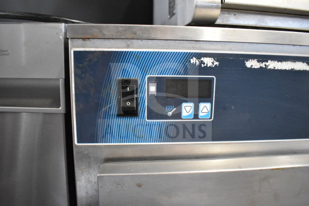 Alto Shaam 750-S heated holding cabinet with digital controls and casters, 120 volts, shows some surface wear.