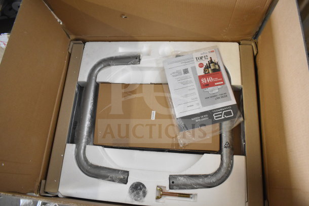 Bistro Pro G22201 Gas Grill in original box, includes assembly parts and instruction manual, new condition.