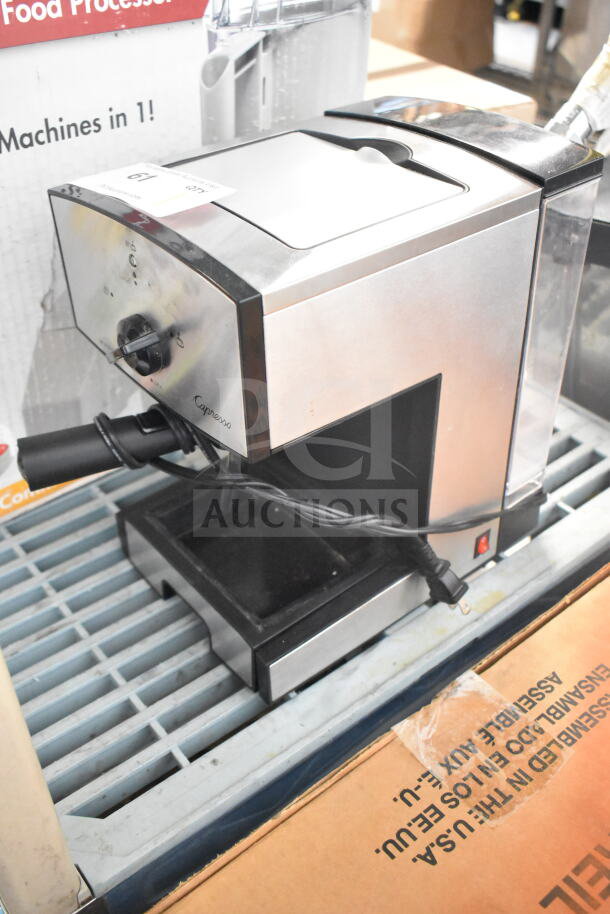 Jura 117 Capresso Single Group Espresso Machine, stainless steel finish, 120 volts, 1 phase, excellent condition.