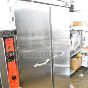 Beverage Air ER48-1AS commercial 2-door reach-in cooler, stainless steel, on casters. 115 volts, 1 phase.