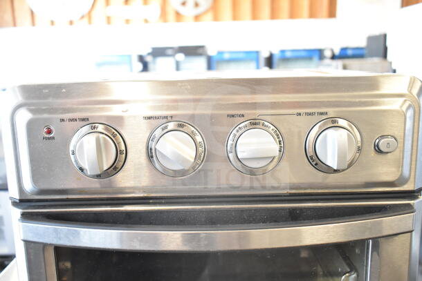 Cuisinart TOA-60 Countertop Toaster Oven Air Fryer, stainless steel, multiple control knobs, 120V, 1 phase.