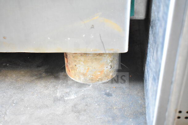 Talsa K50 commercial meat chopper bowl cutter base, 220V, 3-phase, shows signs of use with visible wear and rust.