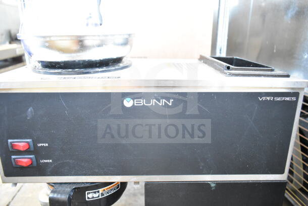 2023 Bunn VPR Commercial Coffee Machine, countertop model, 120 volts, 1 phase, black, dual heating plates, slight wear.