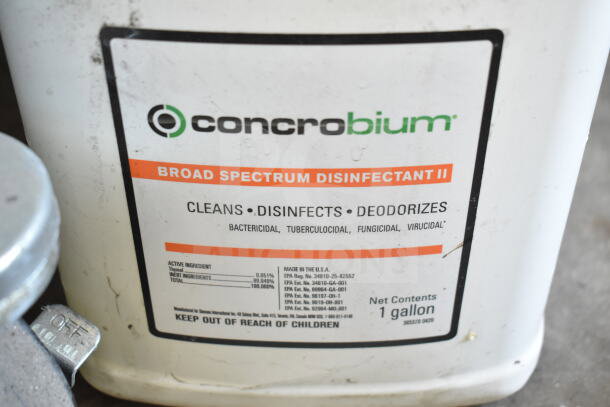 Concrobium Broad Spectrum Disinfectant II, 1-gallon container, cleans, disinfects, deodorizes. Active ingredient: Thyme oil.