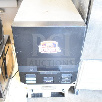 Select Brew NG300B-BLK Specialty Coffee System, 208/240V, black, used condition, buttons for selection and Folgers logo.