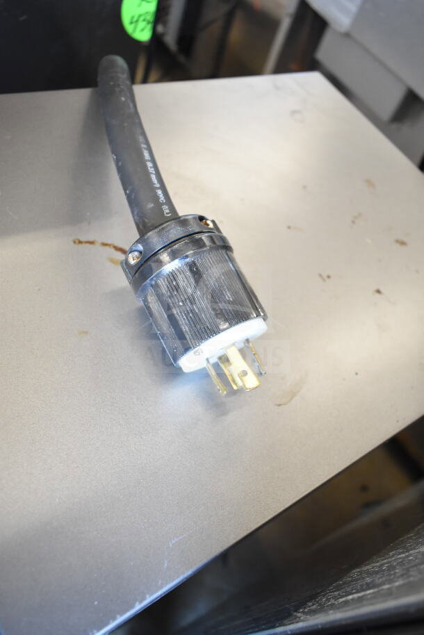 Alt text: "Select Brew NG300B-BLK Specialty Coffee System power cord, 208/240 Volts, visible plug in good condition."