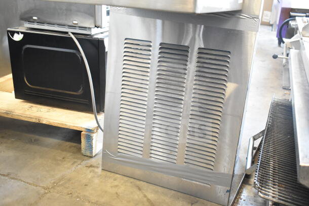 Elkay Wall Mount Water Fountain, stainless steel, visible duct area, gently used condition, suitable for public spaces.