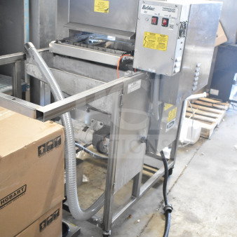 Belshaw TG50 commercial thermoglazing station with casters, 208 volts, 1 phase, stainless steel, excellent condition.