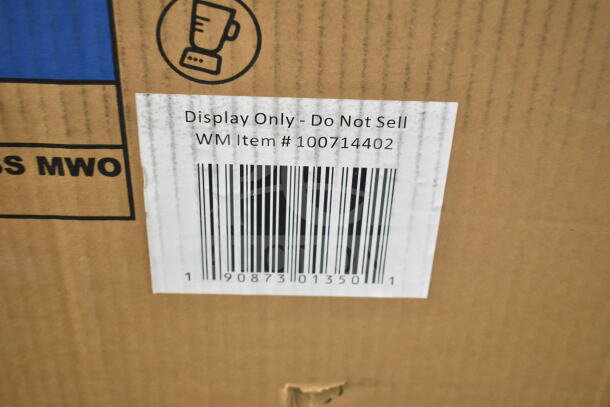 Hamilton Beach 100714402 microwave packaging, labeled "Display Only - Do Not Sell" with barcode.