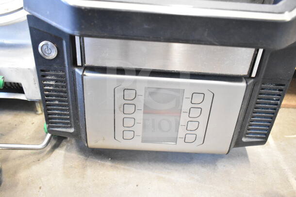 Electrolux HSPP3RPRS Commercial Panini Press, 208V, 1 Phase, sleek design, digital controls, minor wear, ideal for cafes.