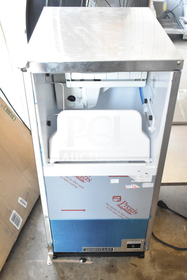 Brand new Hoshizaki AM-50BAJ-DS Top Hat Cuber Icemaker, 115V, 1 Phase, with protective plastic, scratch and dent condition.