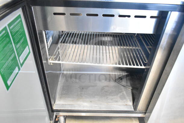 Turbo Air MST-72-30 prep table, stainless interior, wire rack, visible branding. 115V, 1-phase, commercial use.