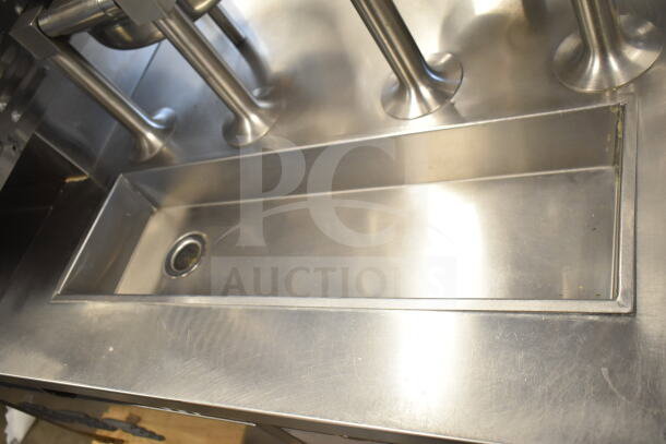 Groen Commercial 2 Deck Steam Cabinet, features 2 Groen TDC/3-20 tilt steam kettles, stainless steel, clean condition.