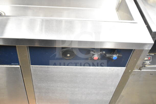 Groen 2 Deck Steam Cabinet with two TDC/3-20 Kettles, stainless steel, manual tilt, industrial kitchen equipment.