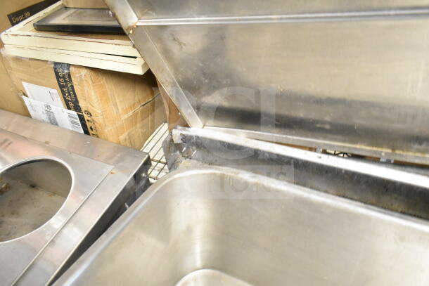 TS-37G Commercial Manual Tilting Braising Skillet, stainless steel, floor style, visible wear, industrial kitchen equipment.
