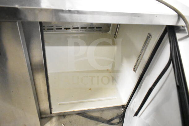Master Bilt UC-48DR 2 Door Undercounter Cooler, 115V, 1 phase, stainless steel, clean interior, good condition.