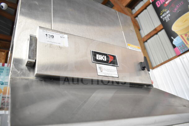 BKI FH-22 Commercial Ventless Hood, 208-240V, 1/3 Phase, stainless steel, branding and safety labels visible.