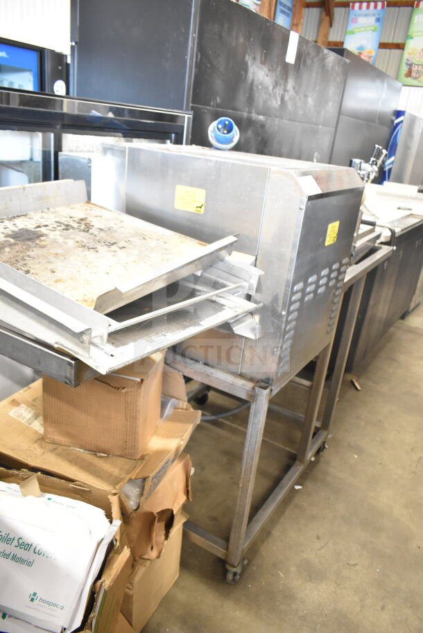Belshaw TG50 Thermoglazing Station, commercial floor style on casters, 208V, 1 phase, visible wear.