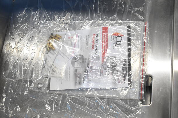 BRAND NEW Cooking Performance Group GT-CPG-60-NL griddle parts and manual in sealed bag. Thermostatic controls, 150,000 BTU.