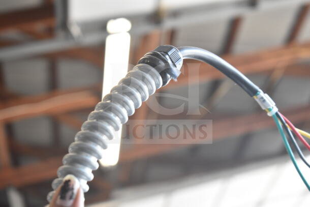 Close-up of wiring component for Estella 348SM80 80 Qt. Two-Speed Spiral Dough Mixer. New, scratch and dent condition.