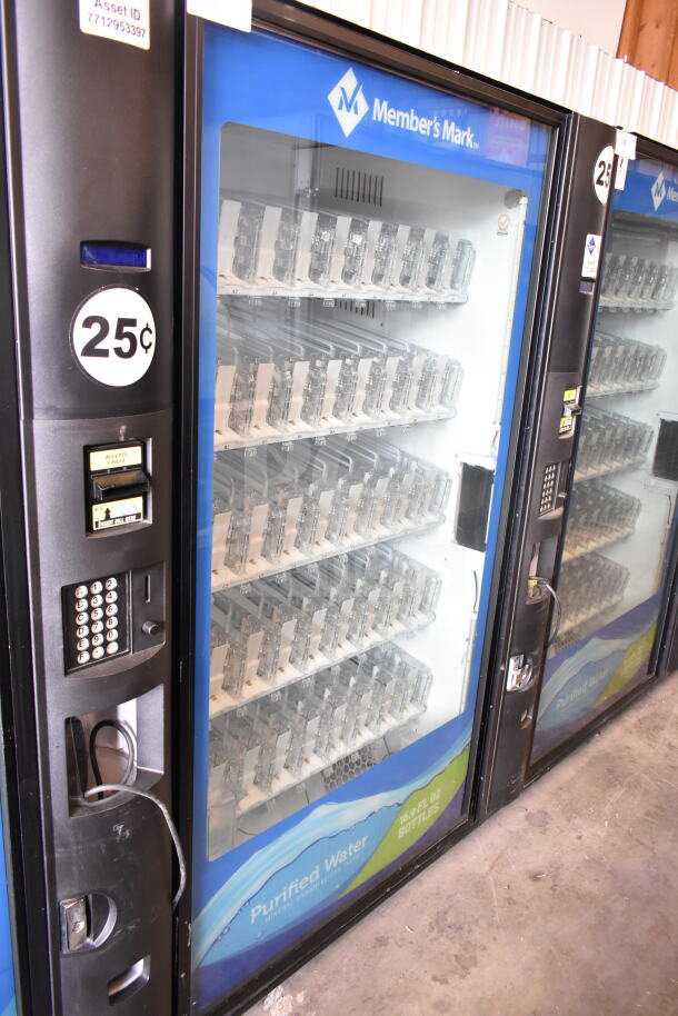 Crane 5800-4 commercial drink vending machine with bill acceptor, 25¢ price display, 115 Volts, 1 Phase, Model 5800-4.