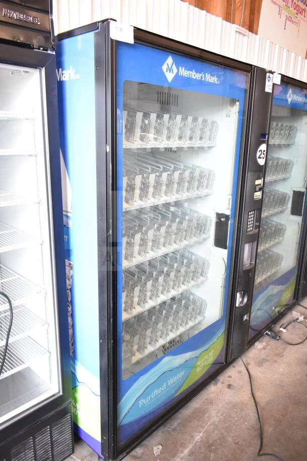 Crane 5800-4 commercial drink vending machine with bill acceptor. Visible Member's Mark branding. Condition appears used.