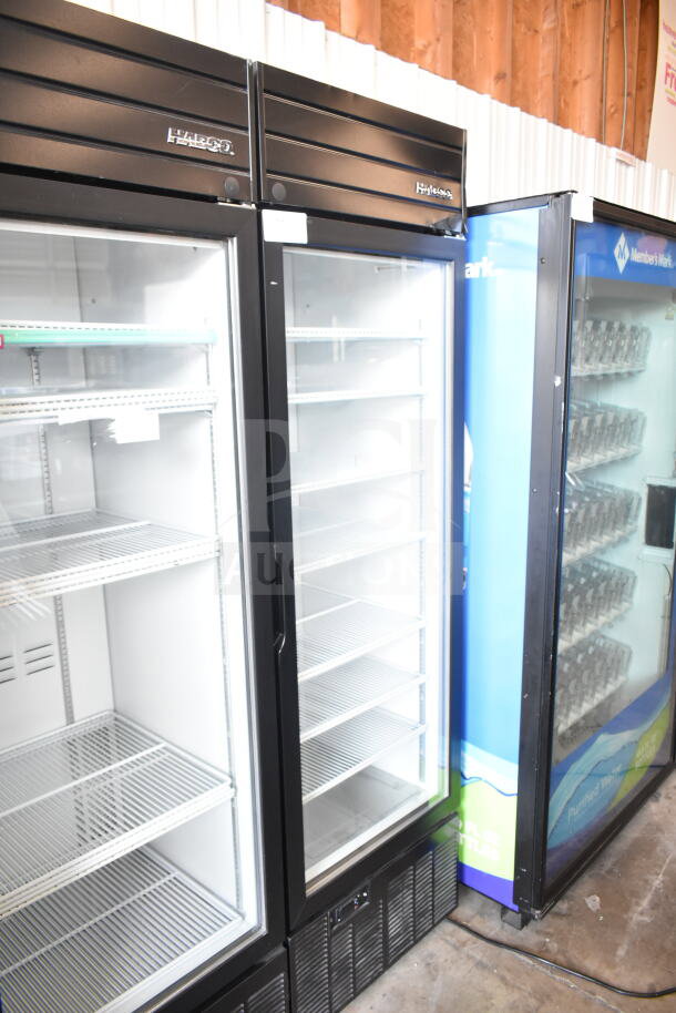 2019 Habco SE18 commercial single door reach-in cooler, 115V, used condition, with visible shelves.