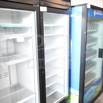 2019 Habco SE18 commercial single door reach-in cooler, 115V, used condition, with visible shelves.
