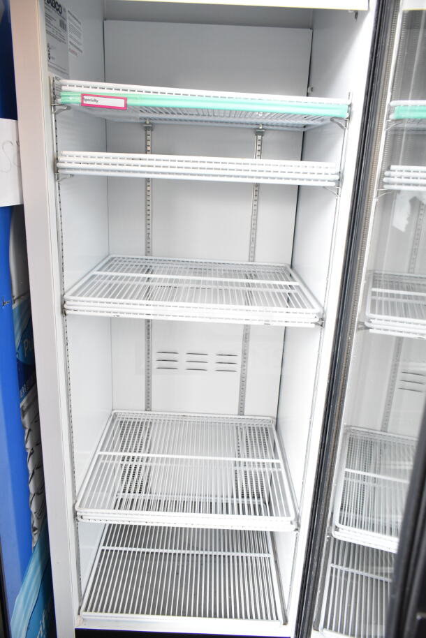 2019 Habco SE18 commercial cooler, single door, 115 volts, features adjustable shelving, labeled as “Specialty.”
