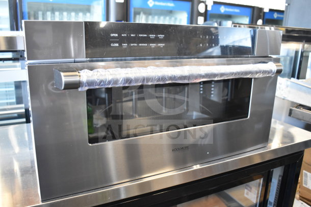BRAND NEW SCRATCH AND DENT! 2025 KoolMore KM-MD30-BSS 30" Microwave Drawer, 1.2 cu. ft., stainless steel, black, 120V.