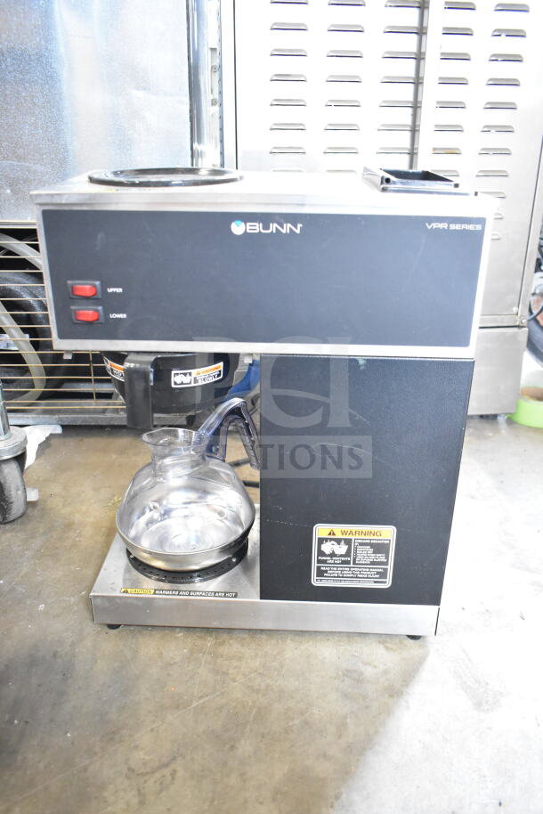 2023 Bunn VPR Commercial Countertop Coffee Machine, black and stainless steel, dual warmers, 120V, 1 phase, excellent condition.