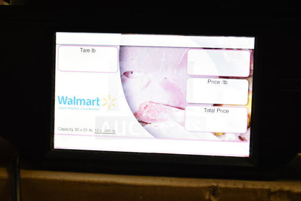 2020 Hobart HTi-7LH4W food portioning scale, visible screen damage, tested working, 120/208-240V, 1 phase.