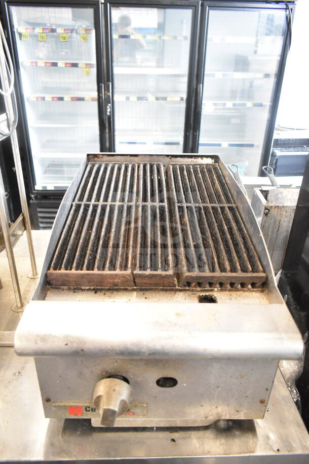 Cecilware Pro commercial countertop gas charbroiler grill, used condition, visible controls and branding on front panel.