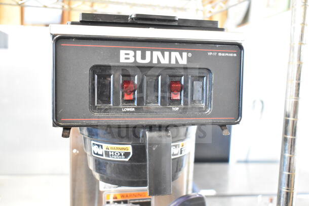 BRAND NEW 2018 Bunn VP17-2 SS Low Profile Pourover Coffee Brewer with 2 warmers. 120V, 1 Phase, minor scratches.