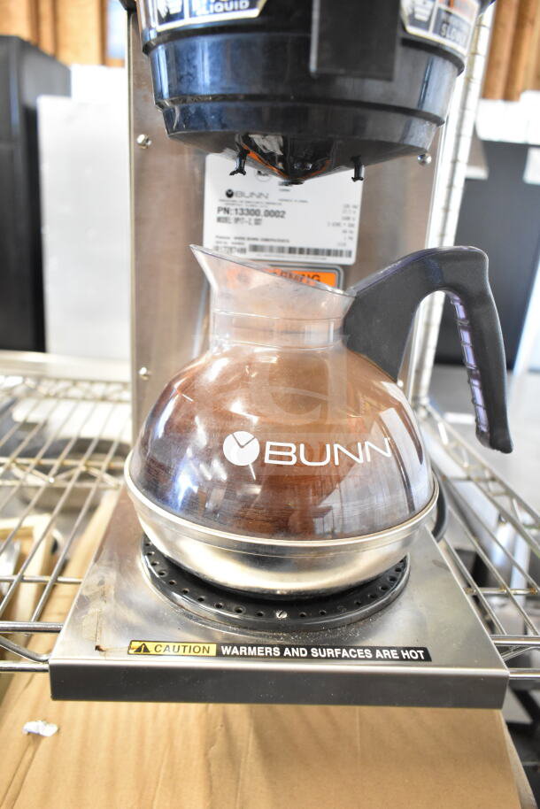 Brand new 2018 Bunn VP17-2 SS coffee brewer, scratch and dent, 2 warmers, 120V, 1 phase, model 13300.0002.