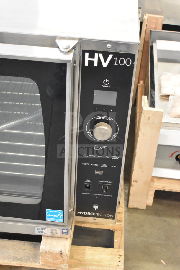 Brand new Blodgett HV100G natural gas convection oven, 60,000 BTU, view-through doors, thermostatic controls. Energy Star and NSF certified.
